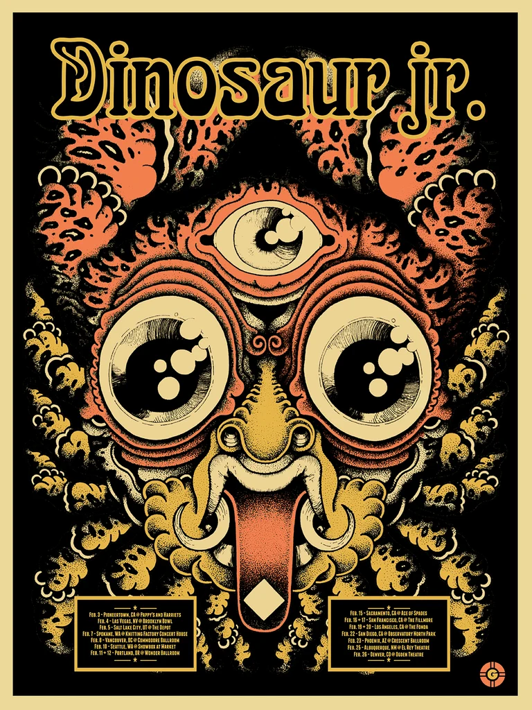 Dinosaur Jr. 2026 tour poster
